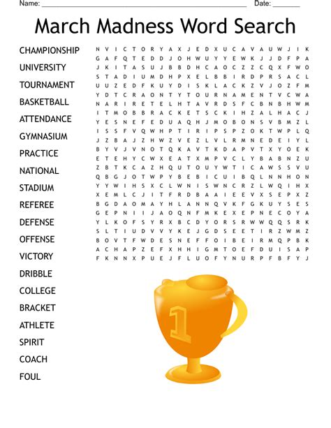 March Madness Word Search Printable Word Search Printable Images