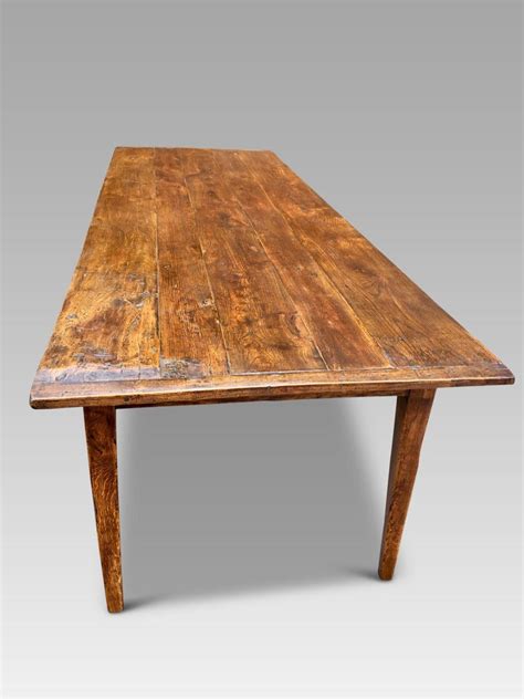 This table is 96 inches in length and 42 inches in width. Farmhouse Table, Elm, 9 feet long. For Sale at 1stdibs