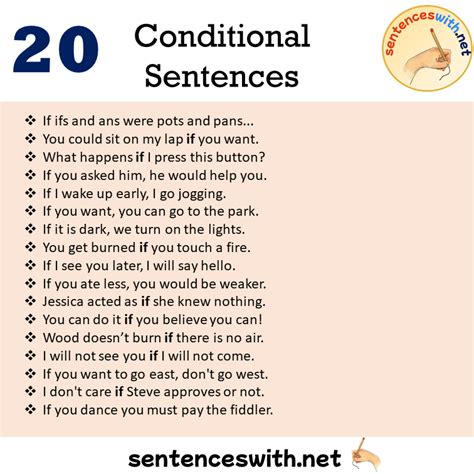 Conditional Sentences Examples Conditionals In A Sentence
