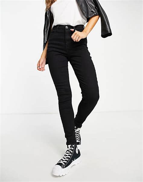 american eagle curvy high rise jegging in black asos