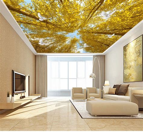3d Ceiling Wallpaper Price In Pakistan European Style Roof Painting