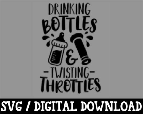 Drinking Bottles And Twisting Throttles Svg Dirt Bike Etsy