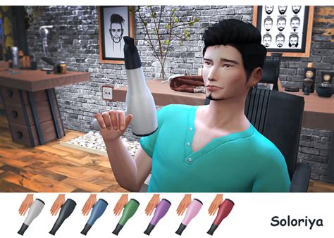 Sims 4 Cc Custom Content Accessories Blow Dryer Salon Pose