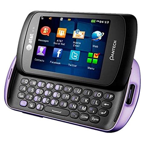 Pantech Swift P6020 Unlocked Gsm Slider Cell Phone Purple Check