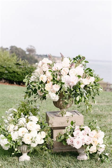 Romantic Pastel Santa Barbara Wedding Ceremony Flowers Wedding