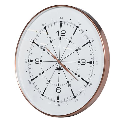Kng268 Extra Large Contemporary Style Copper Wall Clock Interior Flair