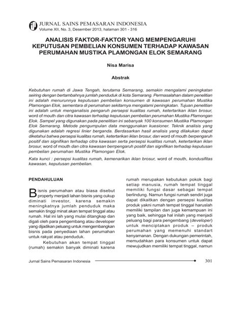 Analisis Faktor Faktor Yang Mempengaruhi Keputusan Pembelian