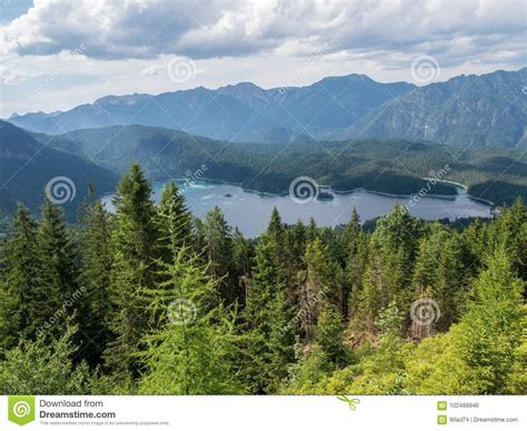 The Mountain Lake Eibsee In Tyrol Germany Stock Photo Image Of Tree