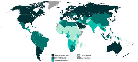 World Human Development Index Hdi 2018 Map