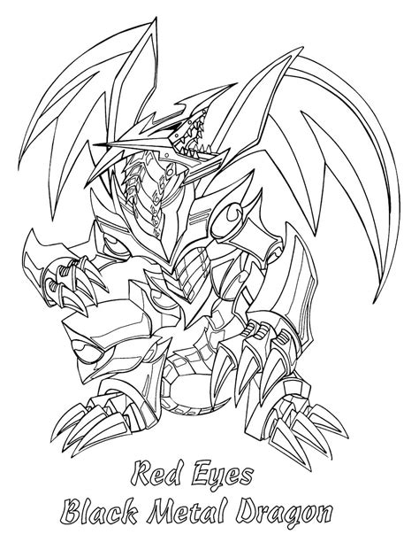 Black Metal Dragon Yu Gi Oh Coloring Page Download Print Or Color Online For Free