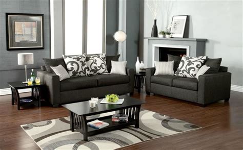Furniture Of America Sm3010 Colebrook Living Room Set In Charcoal
