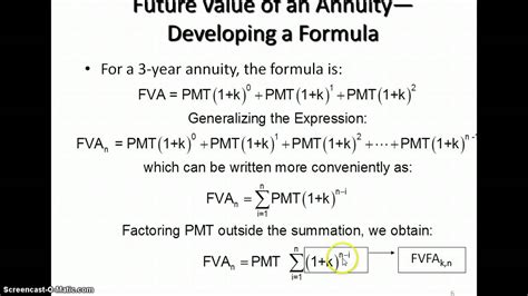 Future Value Of An Ordinary Annuity Youtube