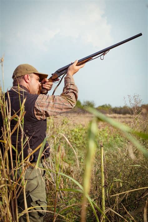 Hunter Aiming The Hunt During The Hunting Season Stock Image Image Of