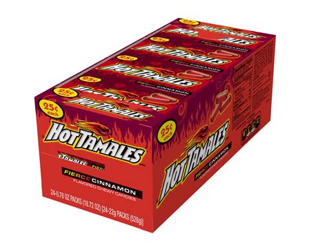 hot tamales 1 box of 24 78oz individual packs