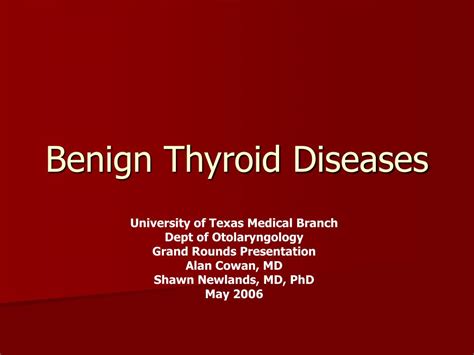 Ppt Benign Thyroid Diseases Powerpoint Presentation Free Download