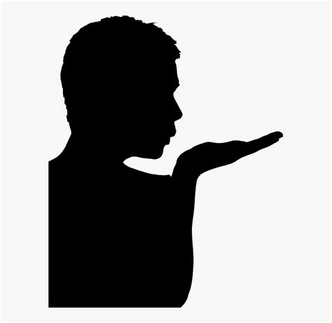 Man Blowing Kiss Silhouette Hd Png Download Kindpng