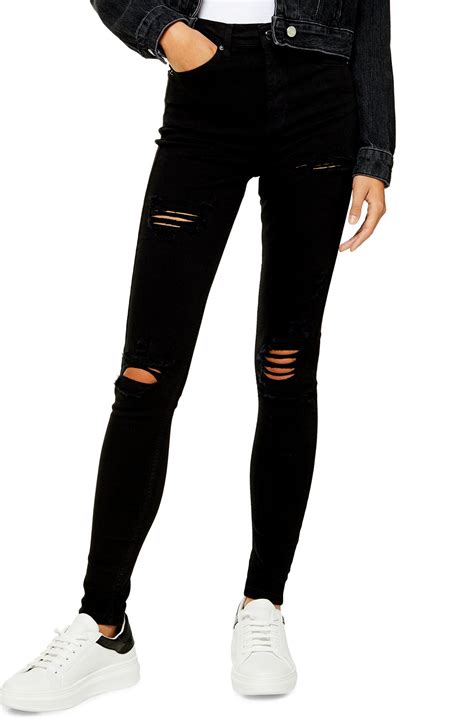 Womens Topshop Jamie Super Ripped Jeans Size 25w X 30l Black Fashion Gone Rogue