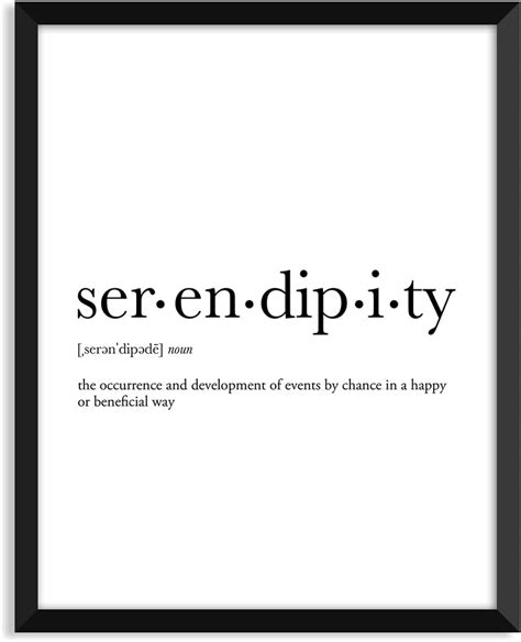 Serendipity Definition Unframed Art Print Poster Or Greeting Card Amazonca Home