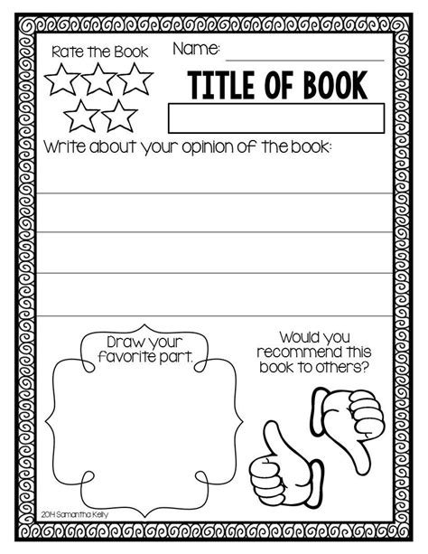 Book Report Template 1st Grade 8 Templates Example Writing A Book