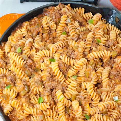 Roast for 20 mins until softened and golden brown. Sloppy Joe Macaroni and Cheese | Wishes and Dishes