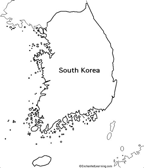 During its early history, the korean peninsula was. another outline map of South Korea | Korea map, South ...