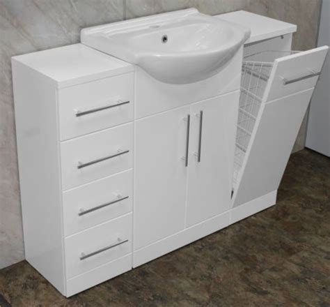 Next day delivery & free returns a tidy bathroom with compartmentalised storage cabinets makes for hassle free mornings. Details about VANITY UNIT LAUNDRY BASKET BATHROOM BASIN ...