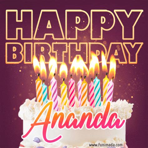 Ananda Animated Happy Birthday Cake  Image For Whatsapp — Download