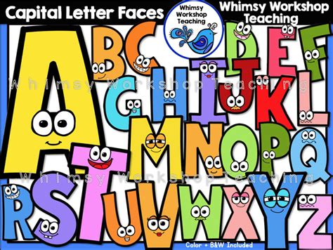 Alphabet Capital Letter Faces Whimsy Workshop Teaching