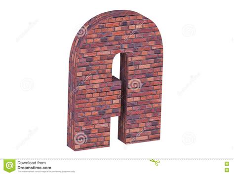 Alphabet On Brick Wall Background Cartoon Vector 147160111