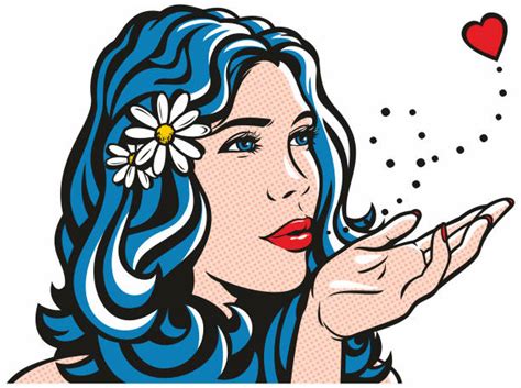 Woman Blowing A Kiss Illustrations Royalty Free Vector