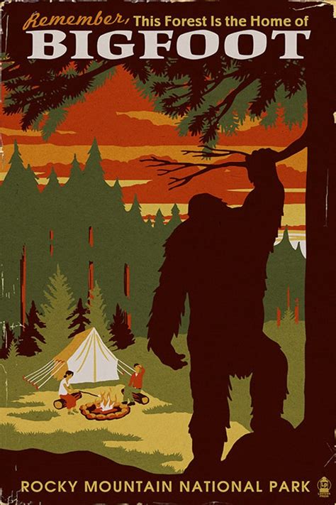 Rocky Mountain National Park Home Of Bigfoot Art Prints