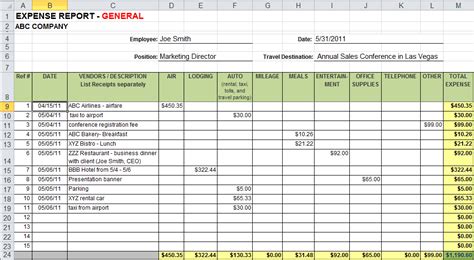 4 Business Expense Tracker Templates Word Excel Formats