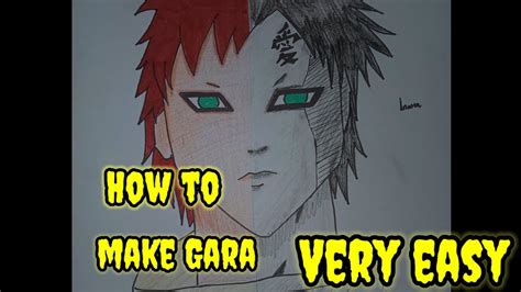 How To Make Gara Very Easily Drawing Sketch Gara Naruto Narutoshippuden Art Artist