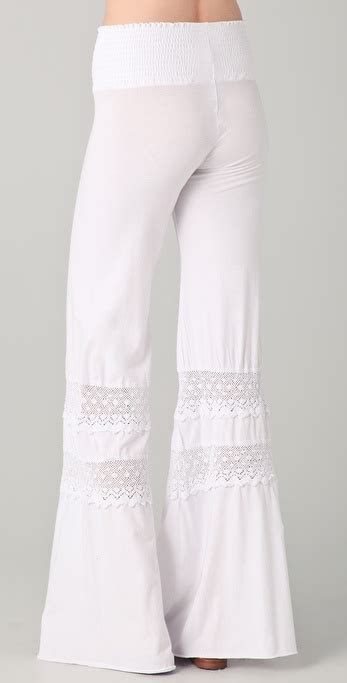 Lyst Nightcap Smocked Crochet Beach Pant In White