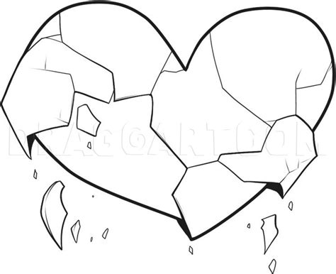 How To Draw Broken Hearts By Dawn