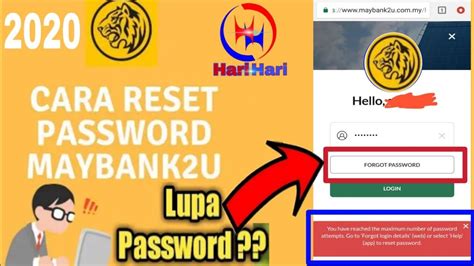 Cara Reset Password Maybank2u Lopa Password Forgot Password