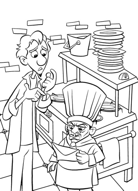 You should also know that this film was a huge challenge for the filmmakers had to make delicious dishes totally virtual! Coloring Page - Ratatouille coloring pages 19