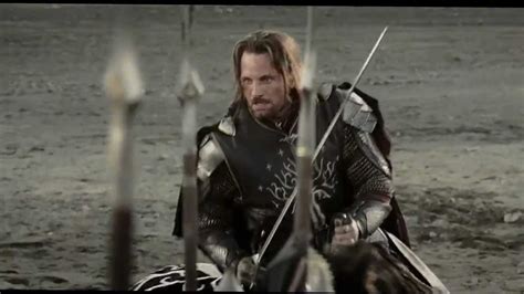 Return of the king is 4 hours of payoff, a third act in a gigantic epic rather than a mere film of its own. Aragorn's Battle Speech - YouTube