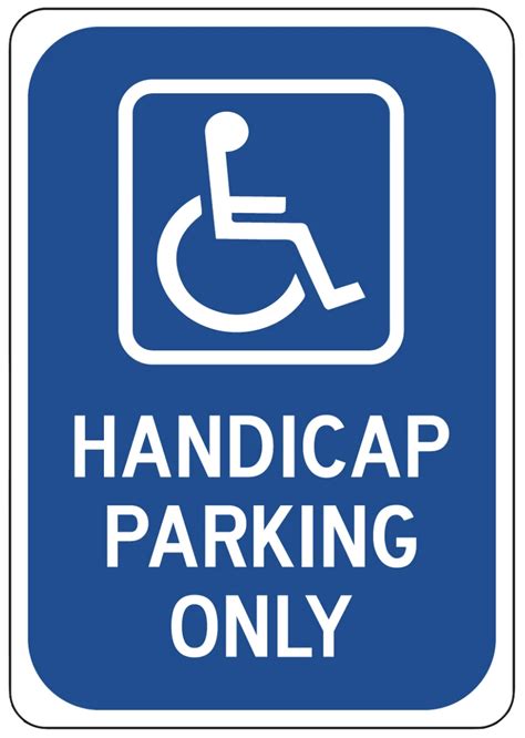 Handicap Parking Only Laminated Aluminum Sign Graphical Warehouse