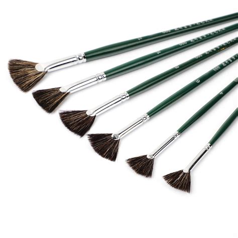 Buy Kolinsky Fan Paint Brushes For Acrylic And Oil Or Watercolour