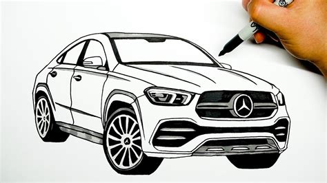 How To Draw A Car Mercedes Benz GLE Coupe Step By Step YouTube