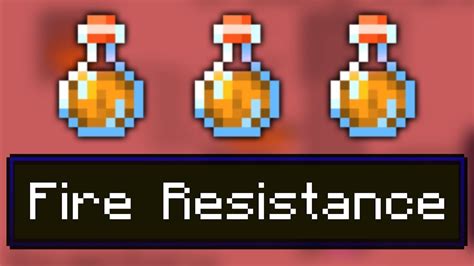 Gives immunity to fire and lava. tips episode 2:how to make a fire resistance potion - YouTube