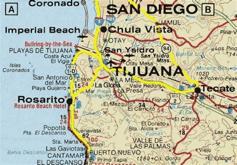Mapa De Tijuana Político Región Mapa Político Ciudad Región