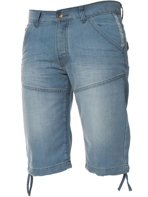 Mens Shorts Regular Fit Summer Denim Half Jeans Knee Length Pants By Kruze Ebay