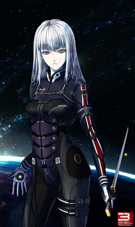Safebooru 1girl Aqua Eyes Bangs Bodysuit Commander Shepard Commander