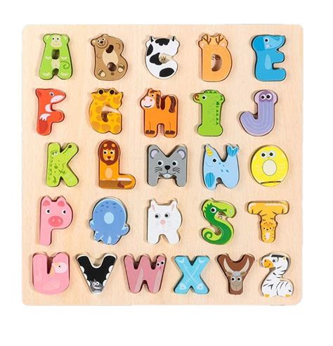 Buy Toyshine Wooden Abc Animal Alphabet Wooden Puzzles Pairing Board