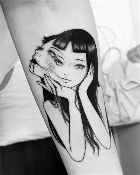 My Tomie Tattoo By Suzani Manga Girl Tattoo Girl Tattoos Manga