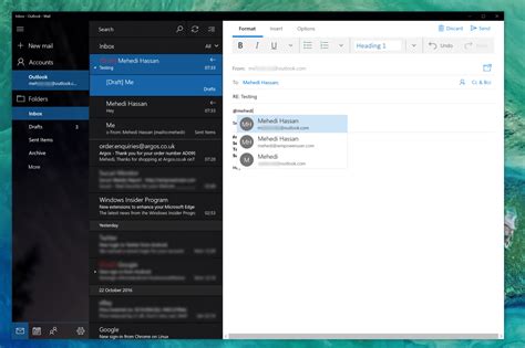 Outlook Mail For Windows 10 Updated With Interactive Notifications