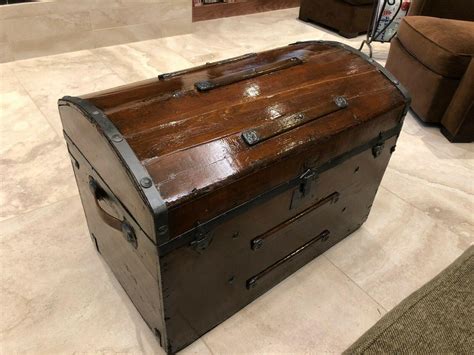 1800s Antique Stagecoach Trunk Chest Refurbished 3780957857