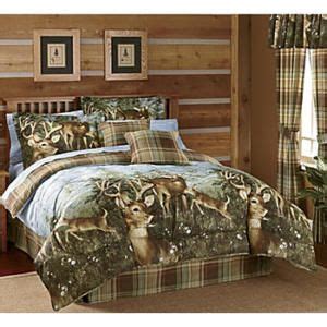 Marimekko unikko full/queen comforter set in navy/gray with 2 standard shams! hunter comforter set | ... DEER-BUCK-Cabin-Hunting-Lodge ...